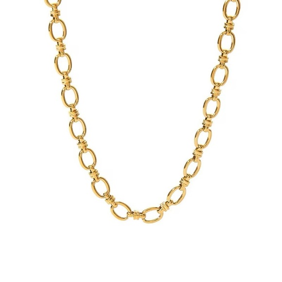 18K Gold Plated Chain Necklace - Picture 3 of 6